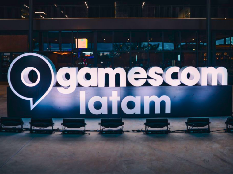 Logo oficial da gamescom latam 2026 e BIG Festival, indicando as inscrições abertas com prazo final em São Paulo.