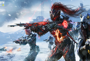 Banner promocional da Temporada 1 Abismo Congelado de CoD Mobile mostrando as skins de operador Bulldog Americano e Portnova.