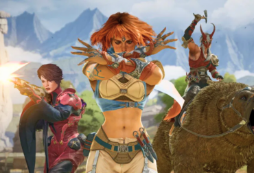 Três Wardens de Highguard em formação de equipe, destacando diferentes armaduras e habilidades arcanas em um ambiente de mundo aberto.