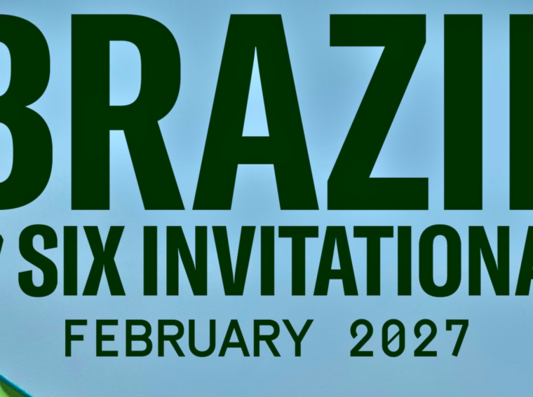 Arte promocional oficial do Rainbow Six Siege anunciando o retorno do mundial Six Invitational ao Brasil em 2027.