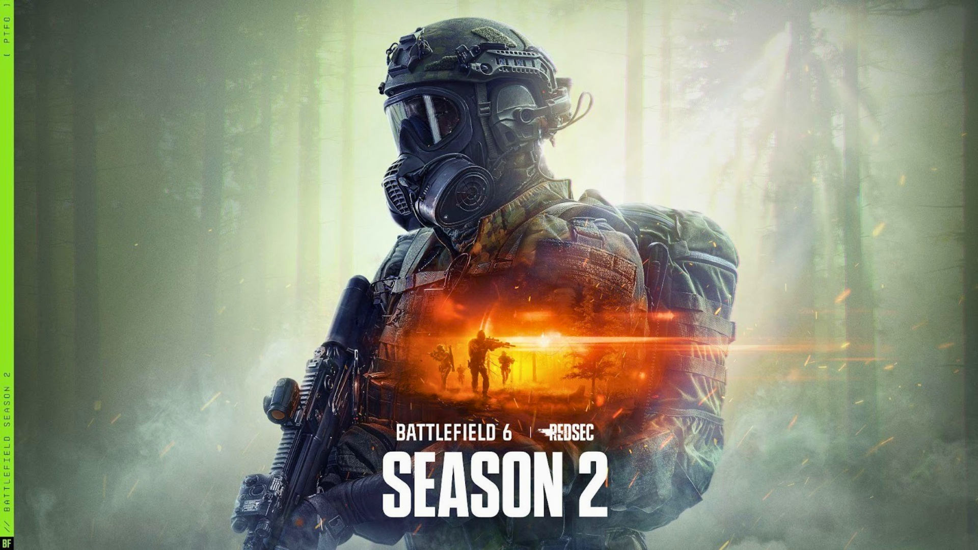 Soldados em combate tático no novo mapa Contaminação da Temporada 2 de Battlefield 6.