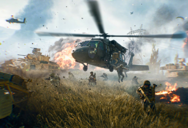 Soldado de Battlefield 6 utilizando óculos de visão noturna no mapa Base Hagental durante o modo Anoitecer.