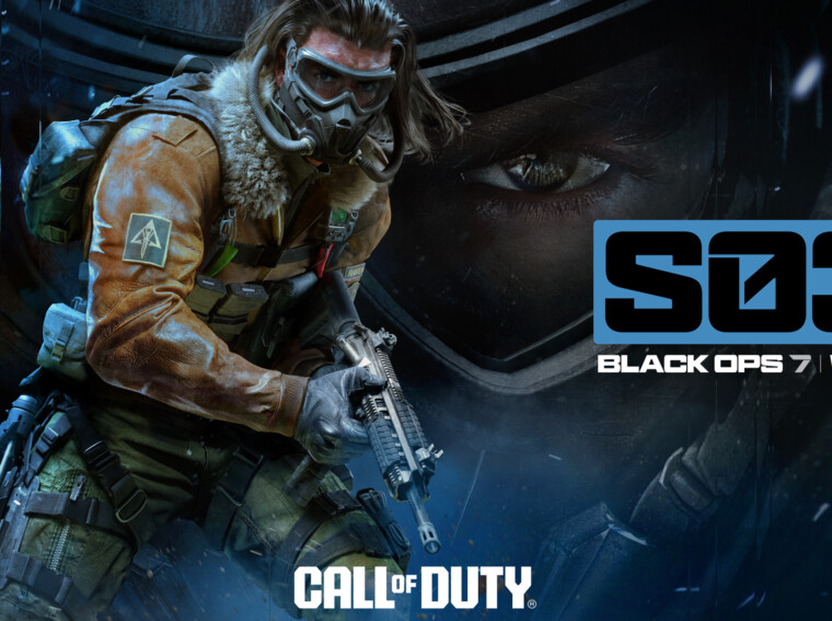 Arte promocional da Temporada 3 de Call of Duty: Black Ops 7 e Warzone, mostrando o novo Operador Javelin e o logo da atualização.