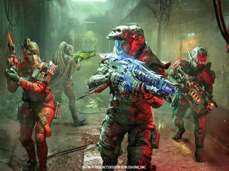 Arte promocional de Call of Duty: Mobile Temporada 3: Paranoia, mostrando os novos operadores com temática de horror cósmico e ficção científica.