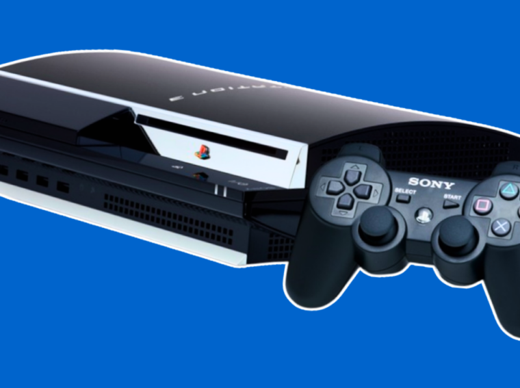 Console PlayStation 3 modelo original em destaque para celebrar os 20 anos de seu lançamento.