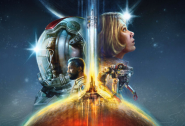 Arte promocional de Starfield mostrando um explorador espacial em um planeta distante.