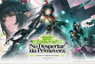 Arte oficial da nova operadora Zhuang Fangyi em Arknights: Endfield, empunhando uma espada envolta em raios elétricos azuis.