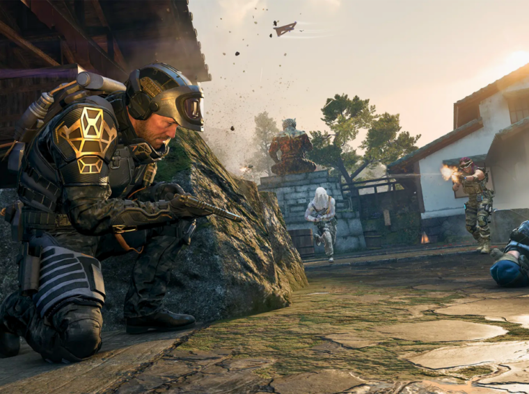 Operadores de Call of Duty: Black Ops 7 em combate intenso no mapa gelado Summit durante a Temporada 3 Recarregada.