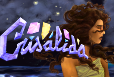 Arte conceitual do jogo Crisálida exibindo o traço da artista MenyeB, com tons suaves que remetem ao tema de memória e autoconhecimento.