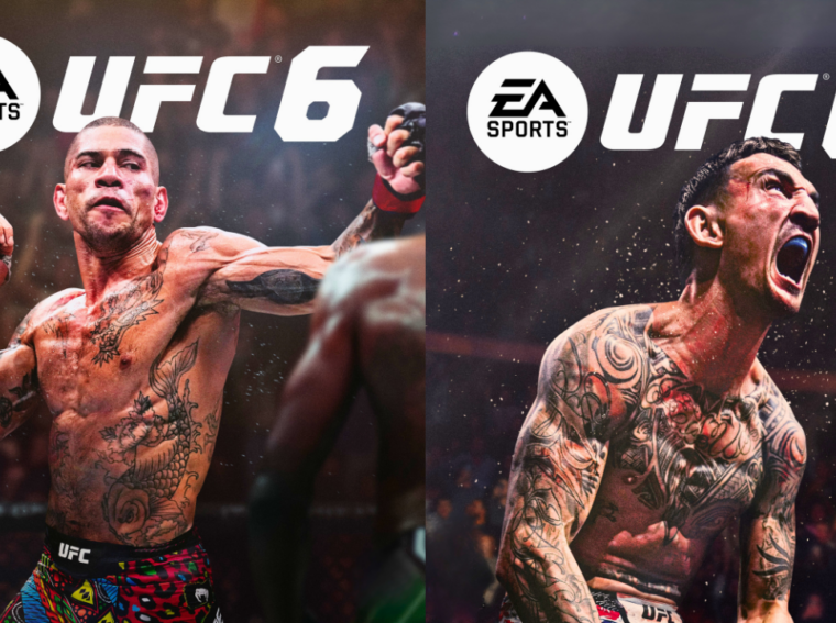 Imagem promocional do UFC 6 destacando Alex Poatan Pereira na Edição Standard e Max Holloway na Edição Ultimate.