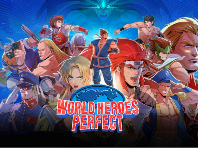 Tela de seleção de personagens do jogo World Heroes Perfect no Steam com o lutador Zeus em destaque.